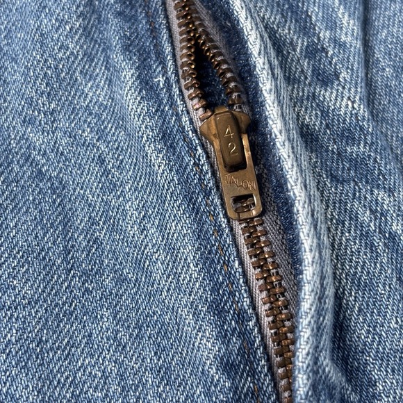 VTG 70s Levis Orange Tab Overalls Womens 28 42 Taron Zip USA Rivets DISTRESSED - Picture 15 of 16